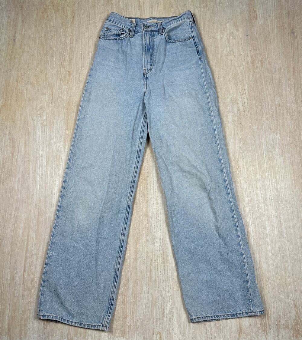 Levi's High Loose Casual Clean Girl High Rise Normcore Straight Denim Jeans 24